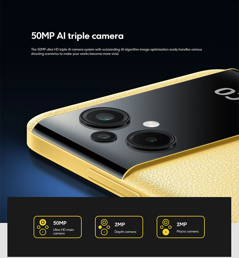 ETOtalk POCO M5 Global Version 4G Dual Sim Android 12 Helio G99 5.0MP +  Tri-lens Camera 6.58 inch AMOLED