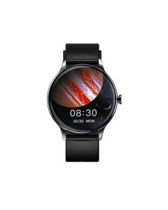 Oligate Smart Watch AMOLED 390 * 390 resolution IP67 waterproof Full Touch Screen Support iOS and Android OS 15 Days Standby Smart Watch Black