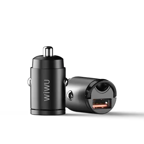Mini Car Charger 30W 5A Small Pull Ring  QC 4.0 Fast Charge