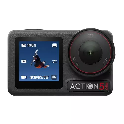 DJI Osmo Action 5 Pro Adventure Combo Waterproof Action Camera with 1/1.3" Sensor, 4K/120fps Video, Subject Tracking, Stabilization, Vlogging Camera