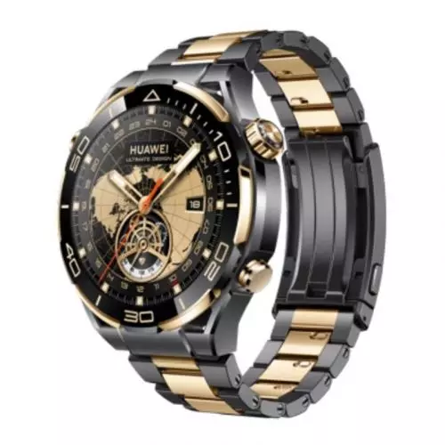 Huawei Watch Ultimate Design Extraordinary Master Two-way Beidou Satellite News ECG electrocardiogram analysis first golden smart watch