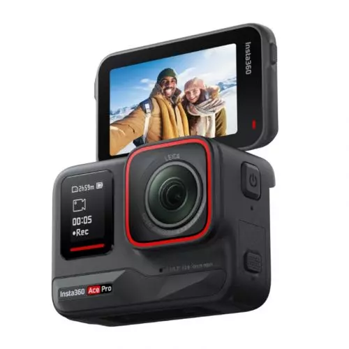 Insta360 Ace Pro Waterproof Action Camera Co-Engineered with Leica, 2.4" Flip Screen & Advanced AI Features