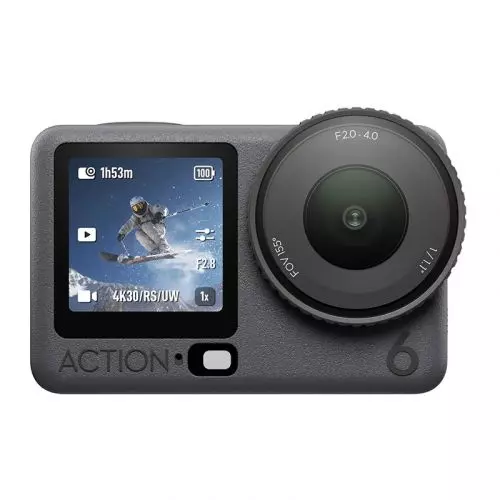 DJI Osmo Action 6 Adventure Combo, 8K Waterproof Action Camera with 1/1.1" Square Sensor, Variable Aperture of f/2.0–f/4.0, Rocksteady 3.0, Vlogging Camera