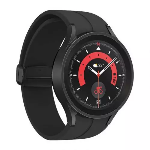 SAMSUNG Galaxy Watch 5 Pro R920 45mm LTE Smartwatch w/ Body, Health, Improved Battery, Sapphire Crystal Glass, GPS Route Tracking, Titanium Frame